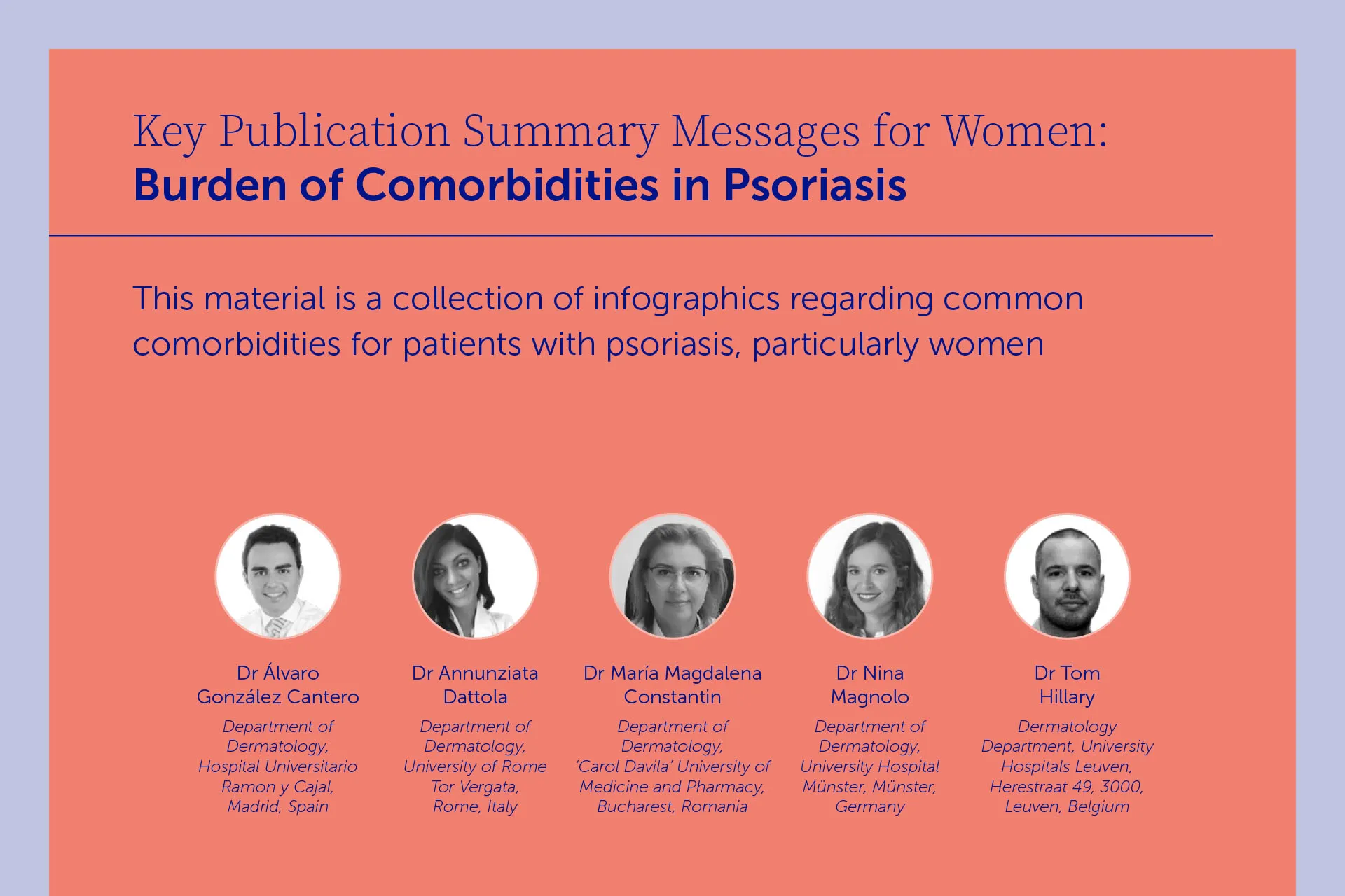 Infographic on the burden of comorbidities in psoriasis