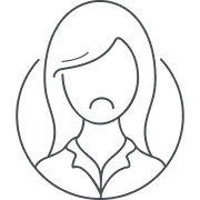 Worse outcomes icon